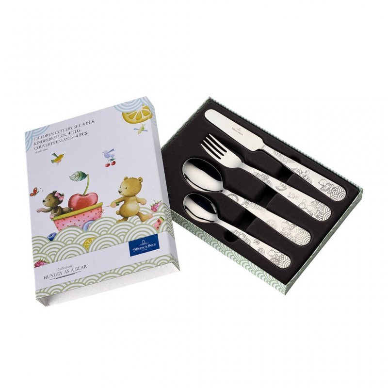 Hungry as a Bear posate per bambini, 4 pezzi