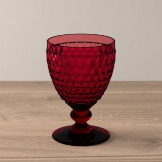Boston Coloured Bicchiere Da Vino Rosso Red