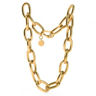 Collana Con Catena Forzatina In Bronzo Dorato