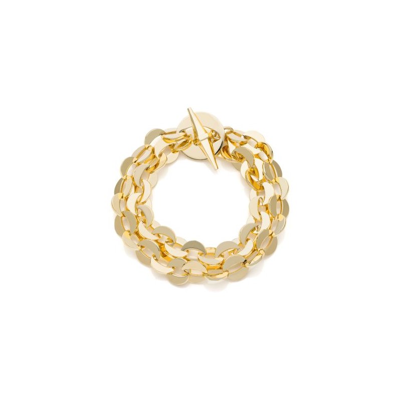 Bracciale Due File Di Catena Tonda Dinamica