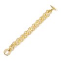 Bracciale Due File Di Catena Tonda Dinamica