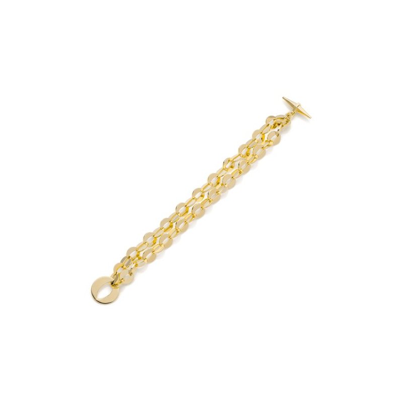 Bracciale Due File Di Catena Tonda Dinamica