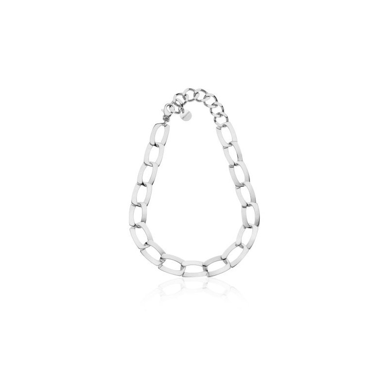 Collana Catena Argentata Piatta Dinamica