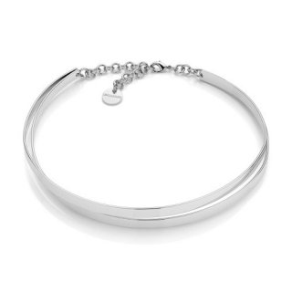 Collana Argentata Rigida Due Fili Lux