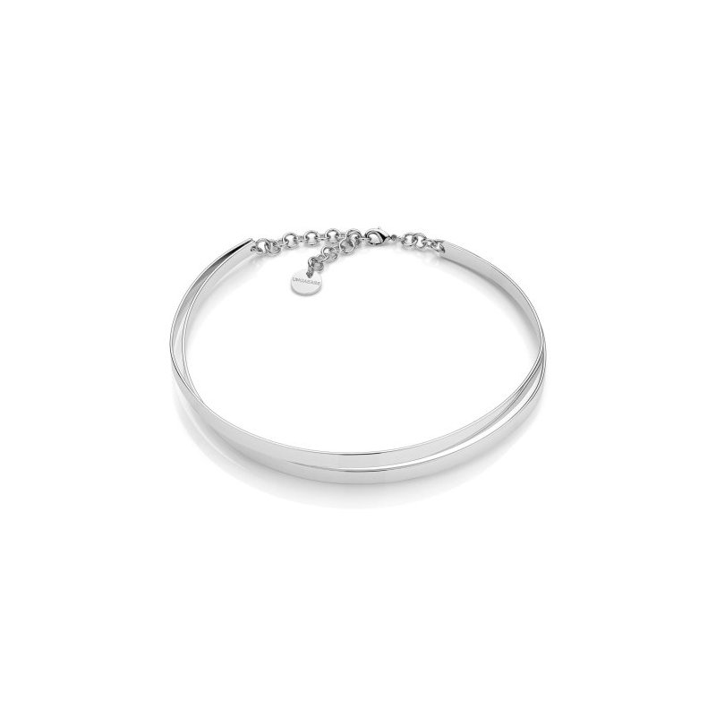 Collana Argentata Rigida Due Fili Lux