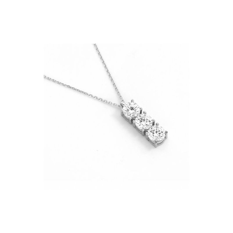 Collana Trilogy In Argento Bianco