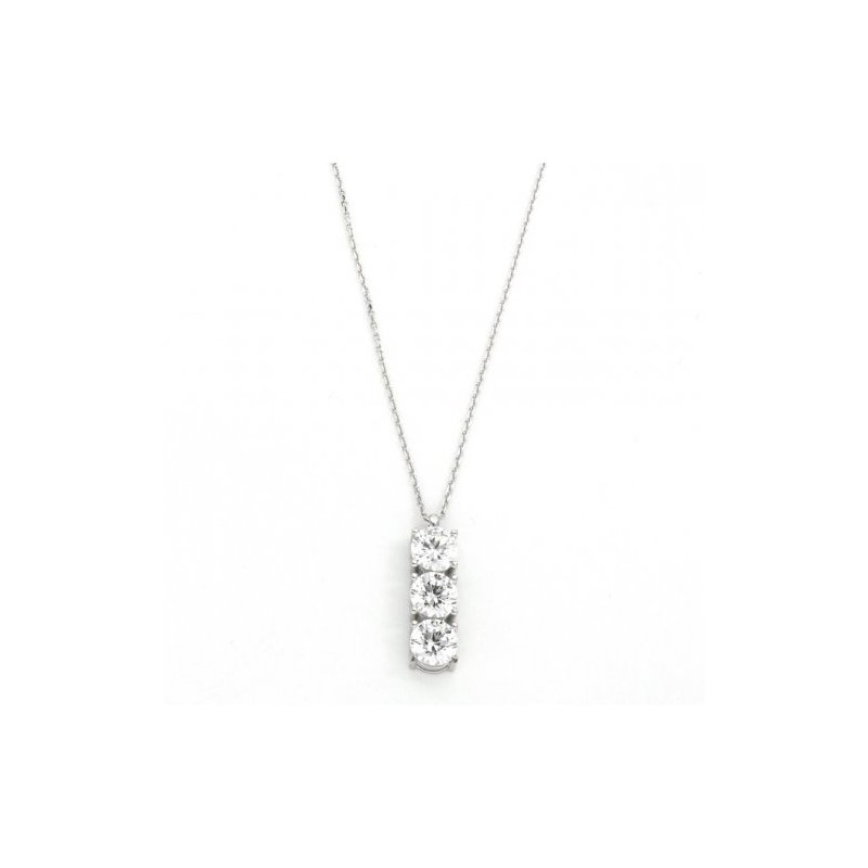 Collana Trilogy In Argento Bianco