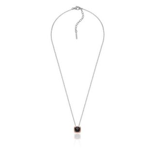 Collana In Argento Bicolore Con Cristallo Onice