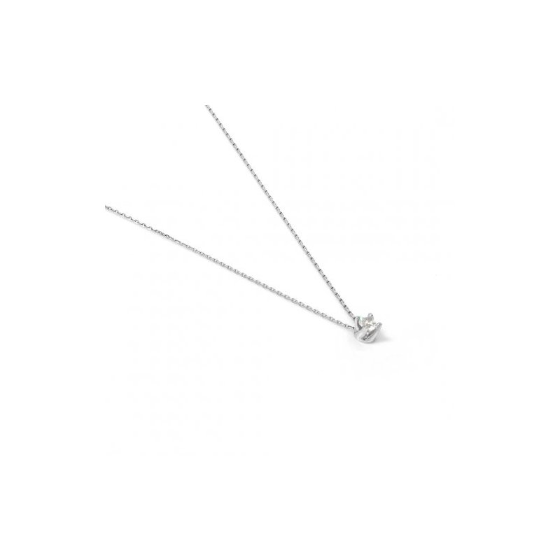 Collana Cubic Zirconia Mini In Argento Bianco