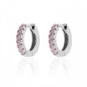 Orecchini In Argento Con Cubic Zirconia Rosa