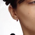 Orecchini In Argento Con Cubic Zirconia Rosa
