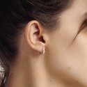 Orecchini In Argento Con Cubic Zirconia Rosa