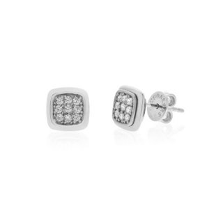 Orecchini In Argento E Pavé Di Zirconia Cubica