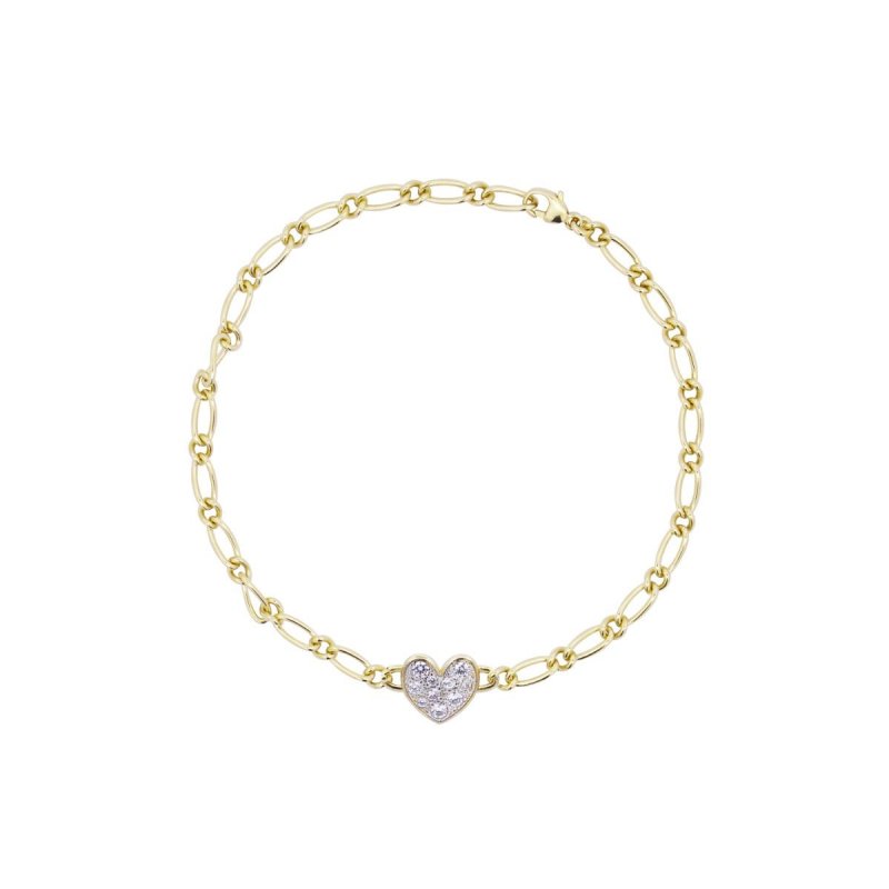 Bracciale Catena Cheval Cuore Small Pavè - Shapes