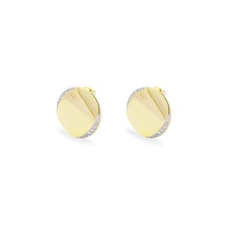 Orecchini Luxury Big Circle Lisci E Pavè Di Zirconi - Stardust Ten