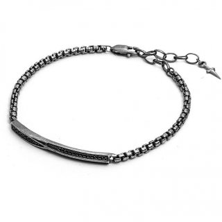 Bracciale Con Targa Uomo Argento 925 Gioiello Cesare Paciotti Tower Bridge Jpbr1538V