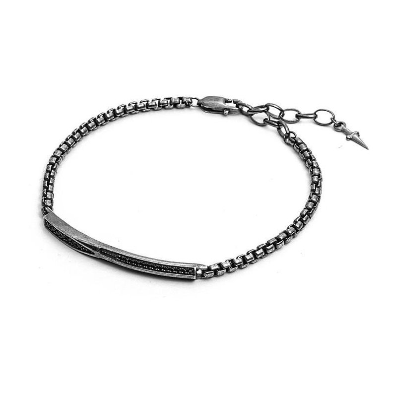 Bracciale Con Targa Uomo Argento 925 Gioiello Cesare Paciotti Tower Bridge Jpbr1538V