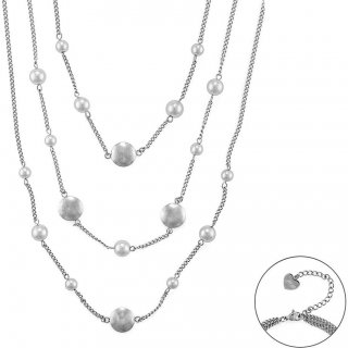 Collana Con Perline 4Us Cesare Paciotti Da Donna 4Ucl6288W
