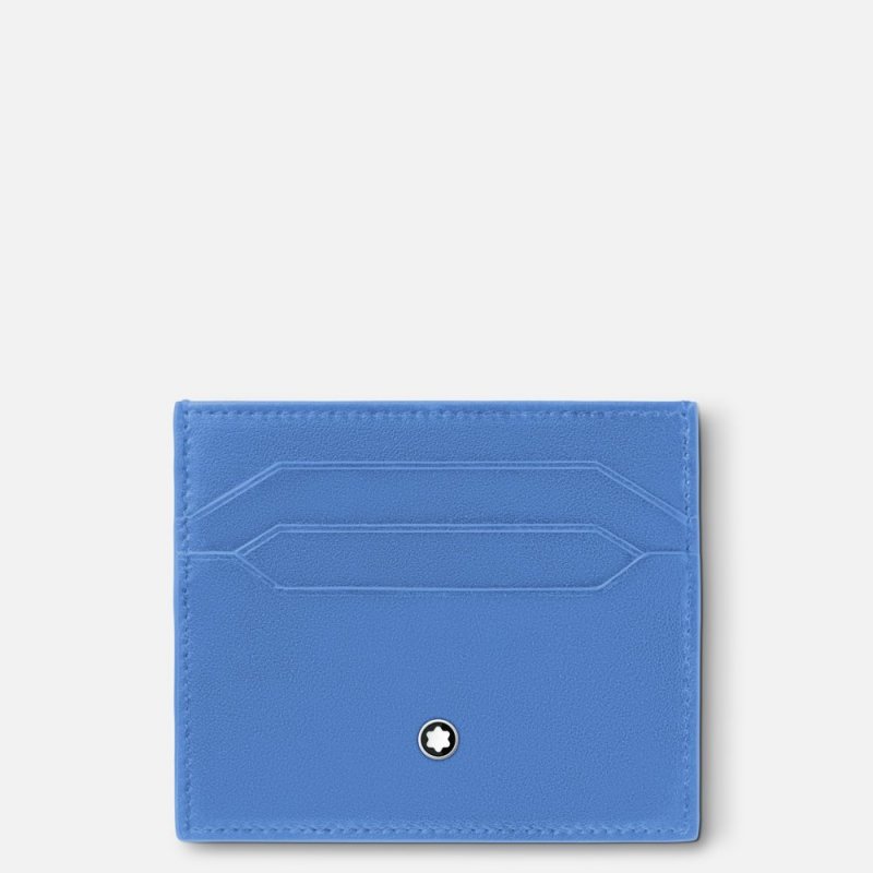 Montblanc - Porta Carte Meisterstück - Pelle - Dusty Blue