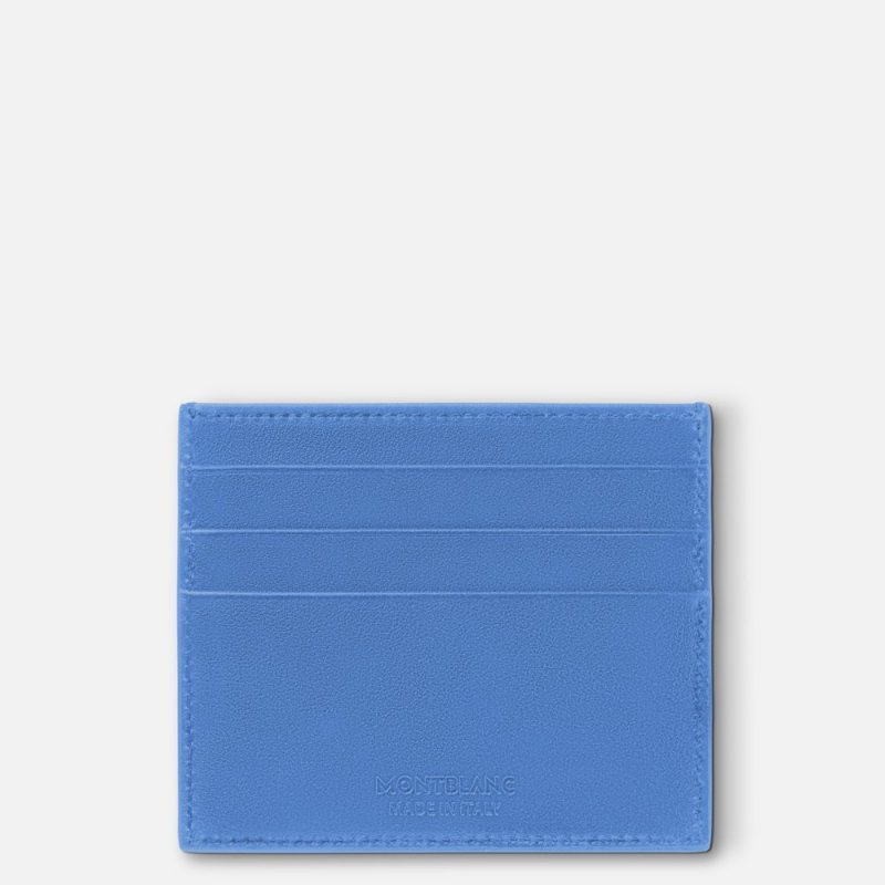 Montblanc - Porta Carte Meisterstück - Pelle - Dusty Blue