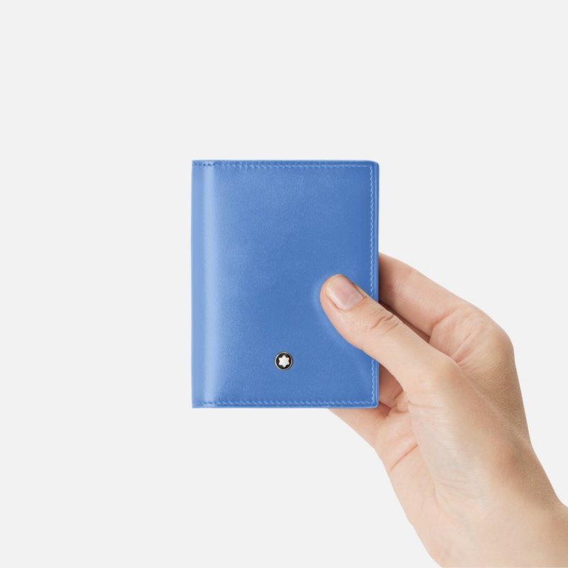 Montblanc - Porta Carte Meisterstück - Pelle - Blu