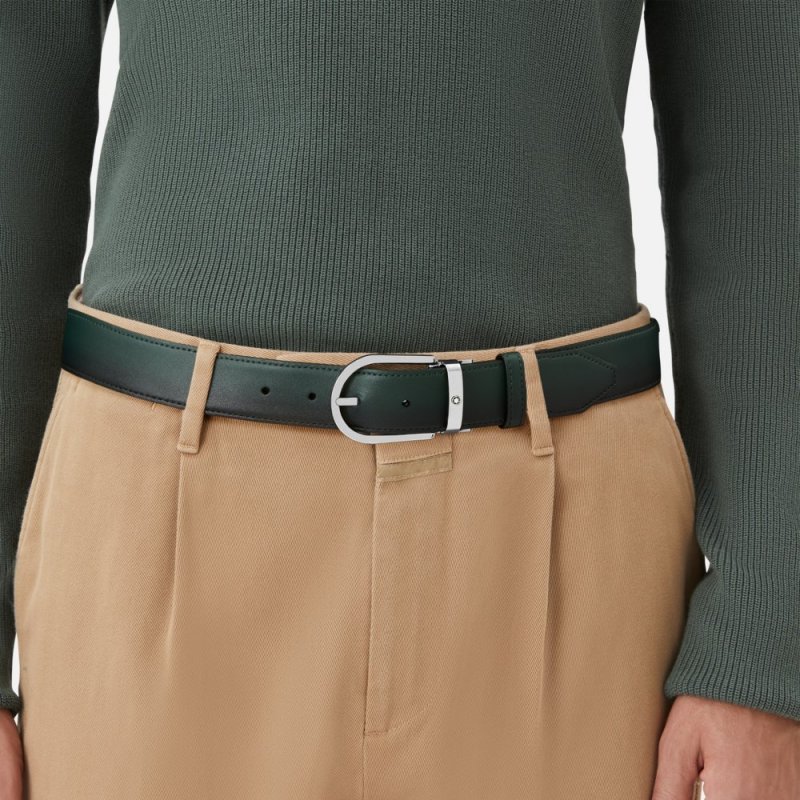 Montblanc - Cintura British Green - Pelle - 35 Mm