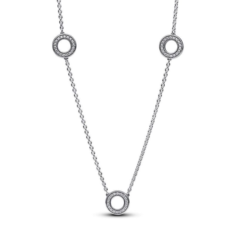 Collana Cerchi Pavè