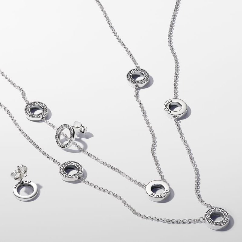 Collana Cerchi Pavè