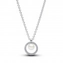 Collana con Perla d’Acqua Dolce Coltivata e Pavè