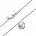 Collana con Perla d’Acqua Dolce Coltivata e Pavè