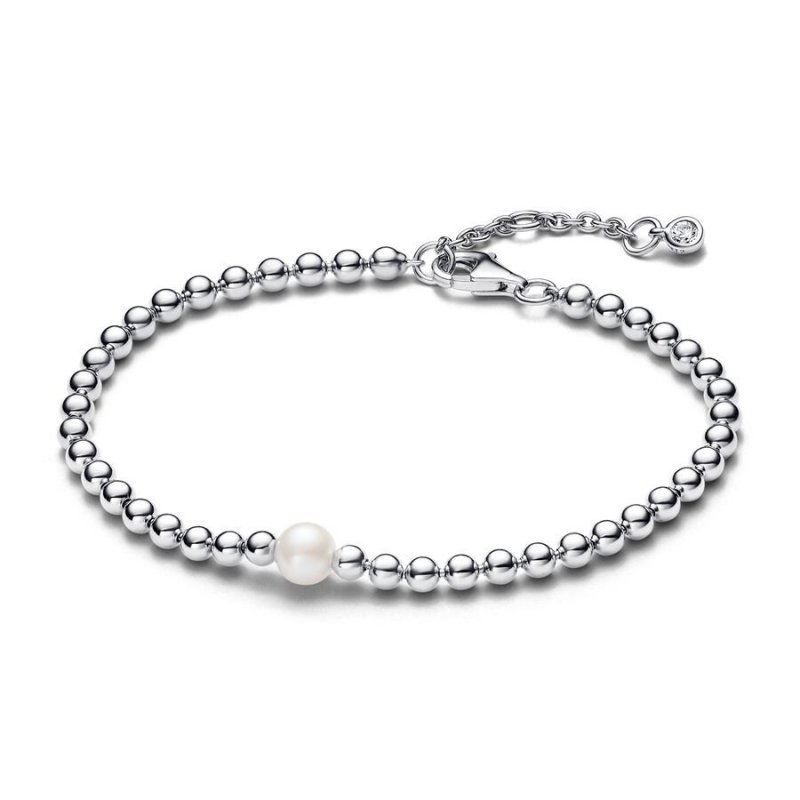 Bracciale con Perla d’Acqua Dolce Coltivata e Sfere