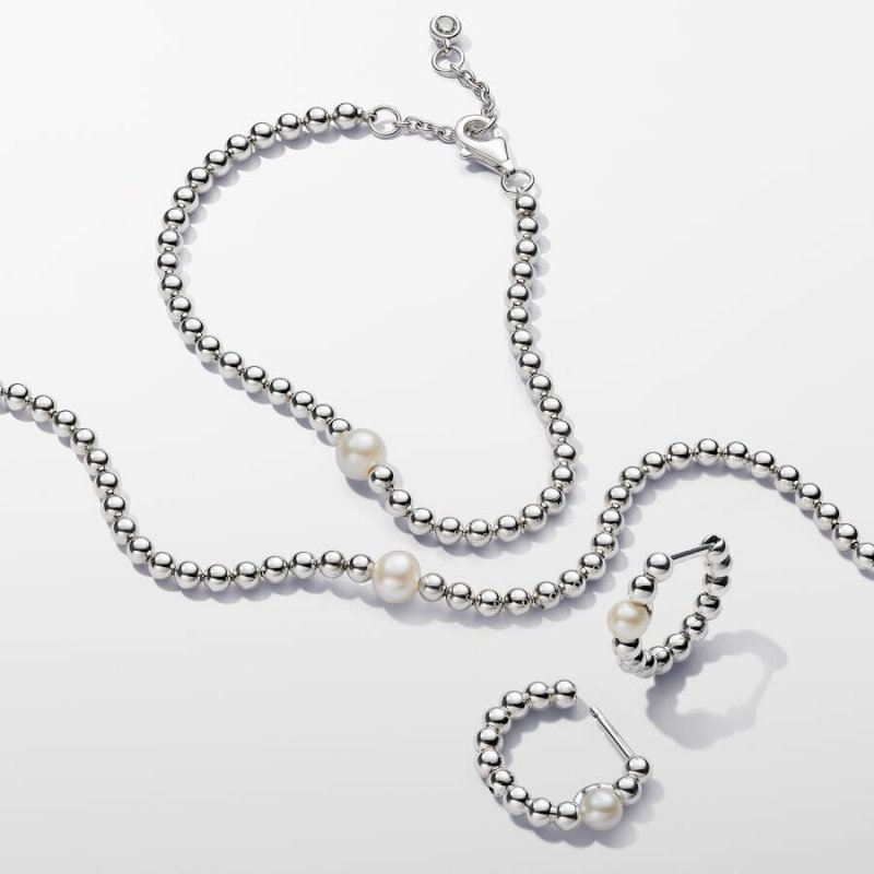 Bracciale con Perla d’Acqua Dolce Coltivata e Sfere