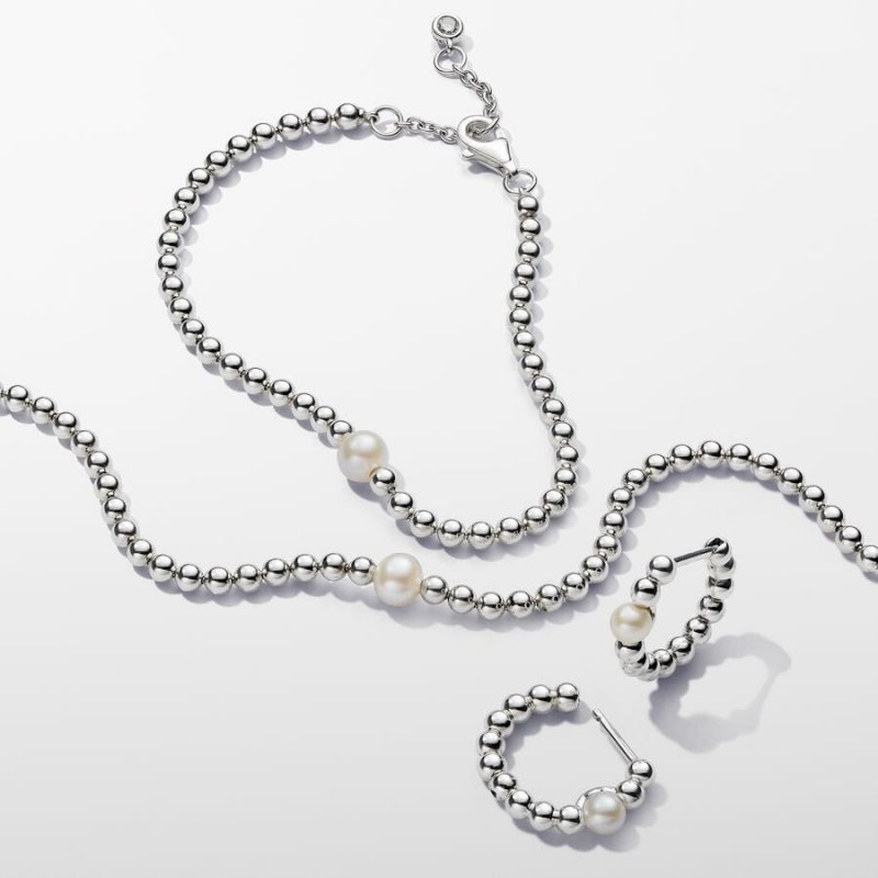 Bracciale con Perla d’Acqua Dolce Coltivata e Sfere