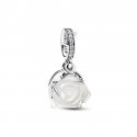 Charm Pendente Rosa Bianca