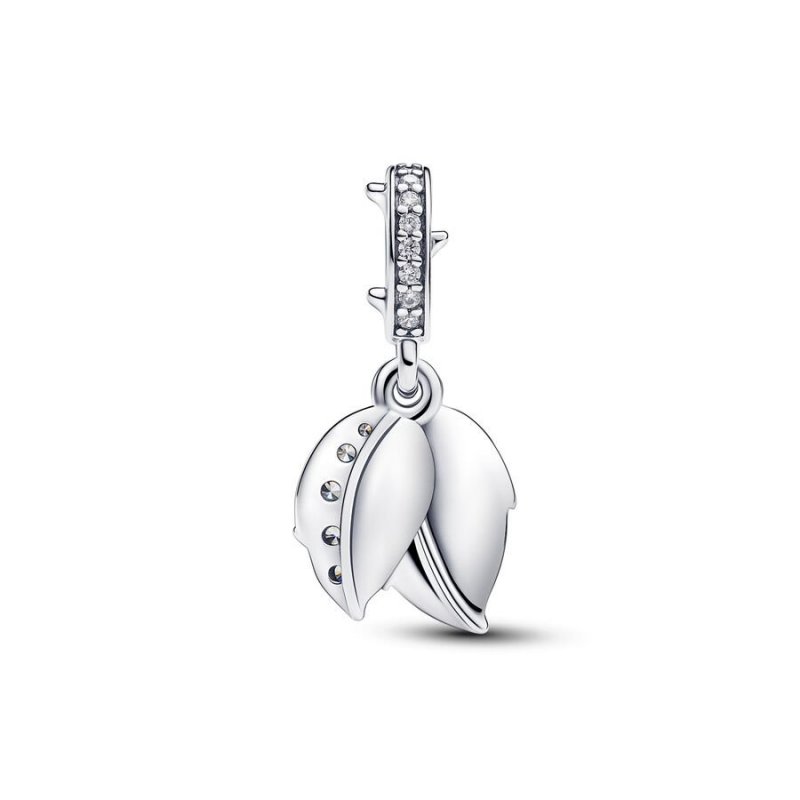 Charm Pendente Rosa Bianca