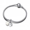 Charm Pendente Rosa Bianca