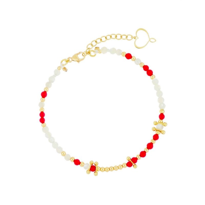 Maman Et Sophie - Bracciale Mia Africa - Corallo