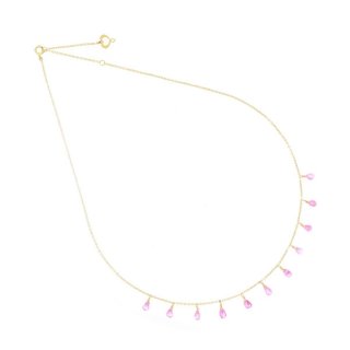 Maman Et Sophie - Girocollo Zaffiri Rosa - Oro 18Kt