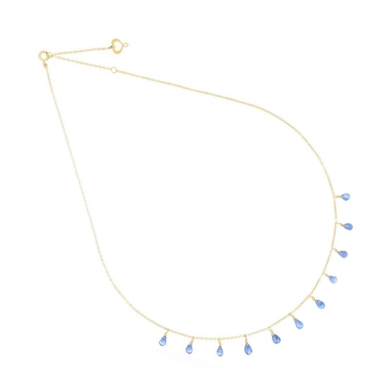 Maman Et Sophie - Girocollo Drops - Oro 18Kt - Zaffiri