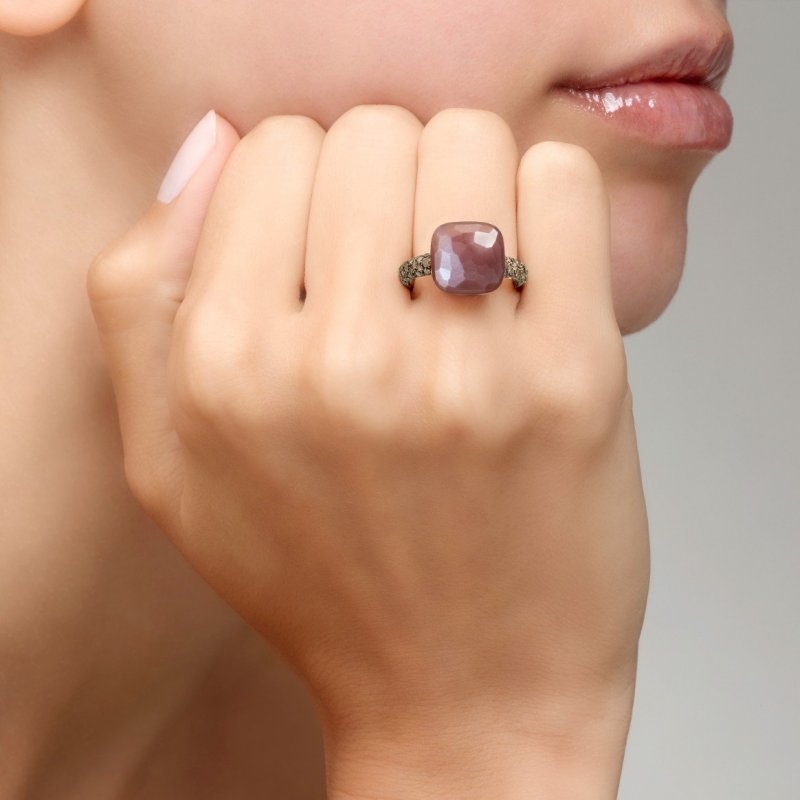 Pomellato - Anello Nudo Maxi - Oro Rosa E Bianco