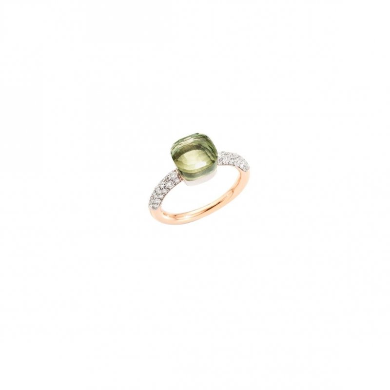 Pomellato - Anello Nudo Petit - Oro Rosa E Bianco