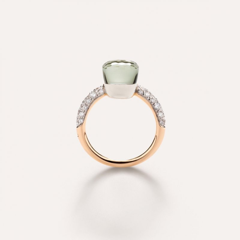 Pomellato - Anello Nudo Petit - Oro Rosa E Bianco