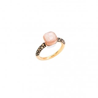 Pomellato - Anello Nudo Petit - Oro Rosa E Bianco