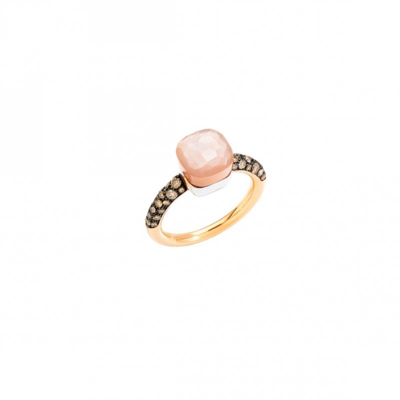 Pomellato - Anello Nudo Petit - Oro Rosa E Bianco