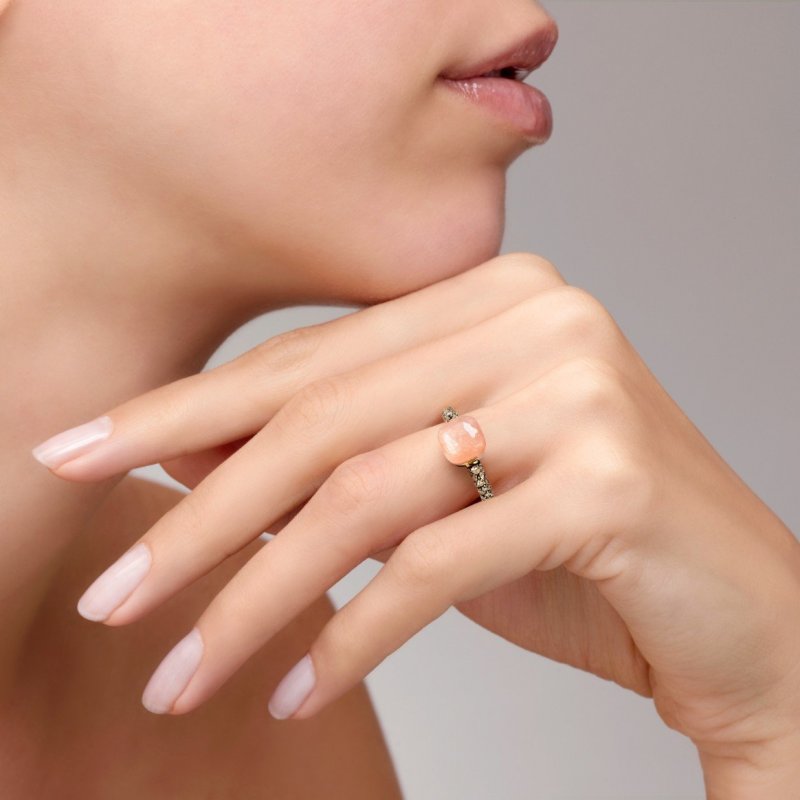 Pomellato - Anello Nudo Petit - Oro Rosa E Bianco