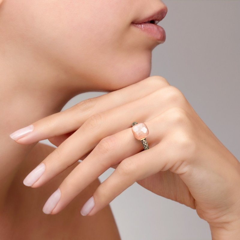 Pomellato - Anello Nudo Classic - Oro Rosa - Adularia