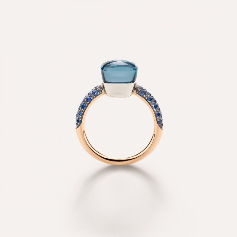 Pomellato - Anello Nudo Petit - Oro Rosa E Bianco