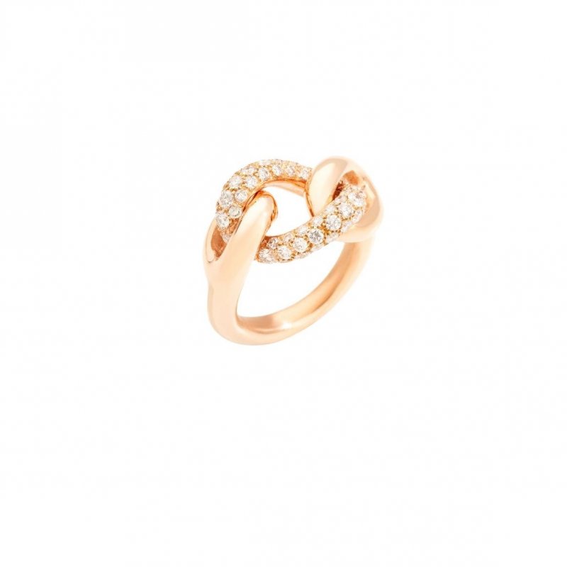 Pomellato - Anello Catene - Oro Rosa - Diamanti