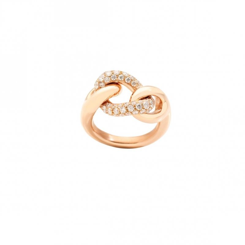 Pomellato - Anello Catene - Oro Rosa - Diamanti