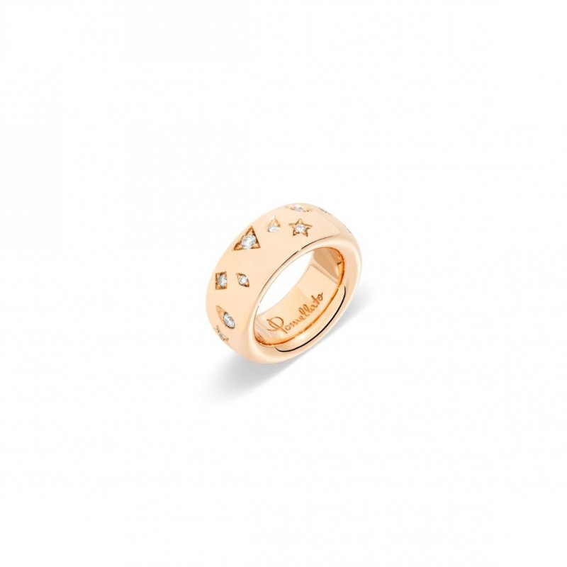Pomellato - Anello Iconica Medium - Oro Rosa - Diamanti